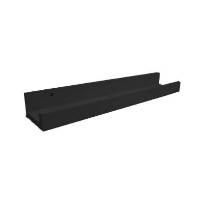 Prateleira Tempero Simples 30 Cm Preto Em Mdf [f031]