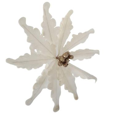 Flor Artificial Natalina Poinsétia Branca 65cm 65cm