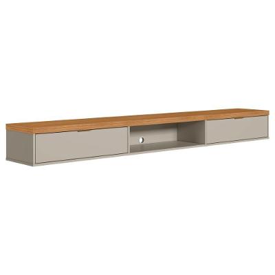 Nicho Suspenso Marisa Com Tampo Engrossado Nature E Off White 220x23 Cm - D'rossi