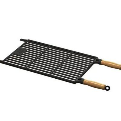 Grelha Parrilha Uruguaia Ferro Fundido Cabo Madeira 50x30cm
