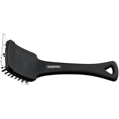 Escova Churrasco Com Cerdas Inox Preto 21,6 Cm