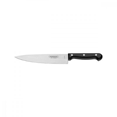 Faca Chef Tramontina Ultracorte Com Lâmina Inox Preto 6"