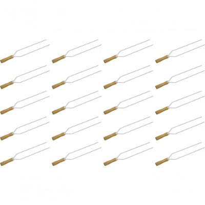 Kit 20 Mini Espeto Duplo Churrasco 39 Cm Espetinho Matrinox