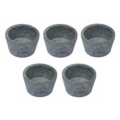 Kit 5 Mini Molheira Tigela Molho Petisco Em Pedra Sabão 80Ml.