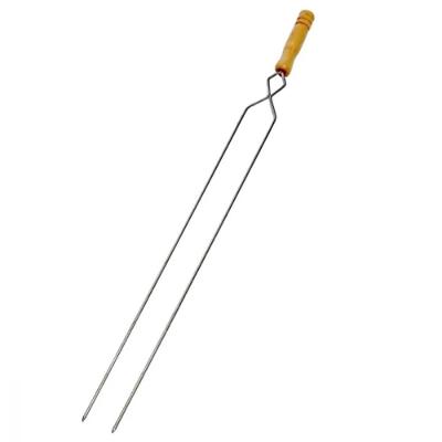 Espeto Duplo para Carne de Churrasco 75cm
