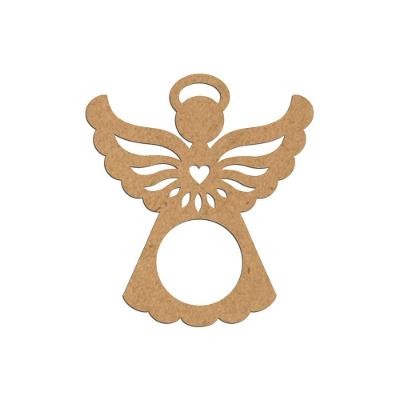 Porta Guardanapo Anjinho Mdf Cru Kit Com 4 Peças 7cmx8cm - Cria Arte Laser Cru