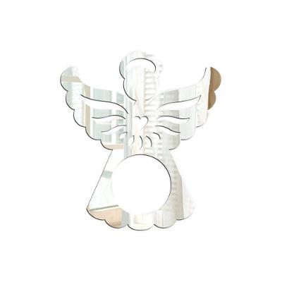 Porta Guardanapo Anjinho Espelhado Kit Com 4 Peças 7cmx8cm - Cria Arte Laser Prata