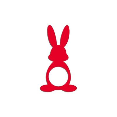 Porta Guardanapo Coelho Frente Kit 4 Peças 5,5cmx10cm- Cria Arte Laser Vermelho