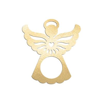 Porta Guardanapo Anjinho Kit Com 4 Peças 7cmx8cm - Cria Arte Laser Dourado