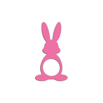 Porta Guardanapo Coelho Frente Kit 4 Peças 5,5cmx10cm- Cria Arte Laser Rosa