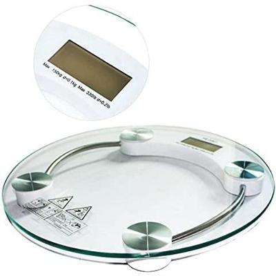 Balanca Digital Vidro Temperado 180kg Banheiro Academia Redonda