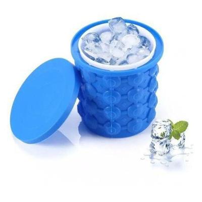 Forma Para Gelo Com Balde Ice Cube Azul Faz 40 Cubos De Gelo
