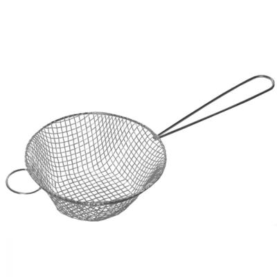 Peneira E Coadeira Cônica Inox Para Alimentos 12X27Cm