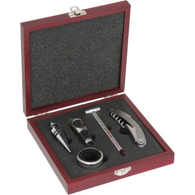 Adongo Jg Acessórios Vinho 5X18X18Cm Inox 5Pç