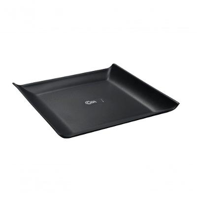 Prato Quadrado Casual Grande Cozy 20,6 X 20,6 X 2,6 Cm Preto Coza