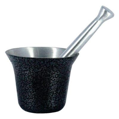 Almofariz Craqueado Socador De Alho Grande Preto