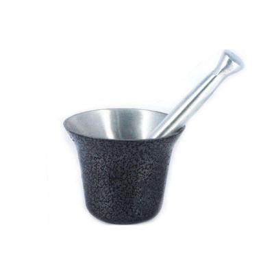 Almofariz Craqueado Socador De Alho Médio Preto