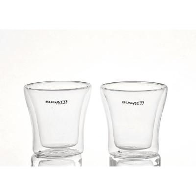 Conjunto 2 Copos Shots De Parede Dupla Licor 100ml Bugatti