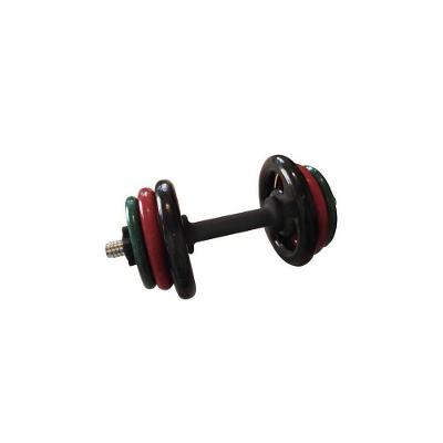 Kit Musculação Emborrachado Com Barra Maciça 0,40Mm