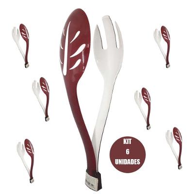 Pegador Salada Kit 6 Unidades Garfo Colher Resistente