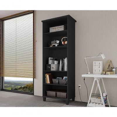 Armário Organizador Multiuso Com Prateleiras Library Preto - Luapa