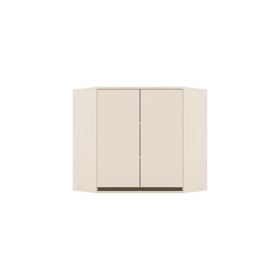 Armário Aéreo De Cozinha Canto Oblíquo 2 Portas Connect Henn Off White