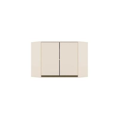 Armário Aéreo De Cozinha Canto Oblíquo 2 Portas Connect Henn Off White