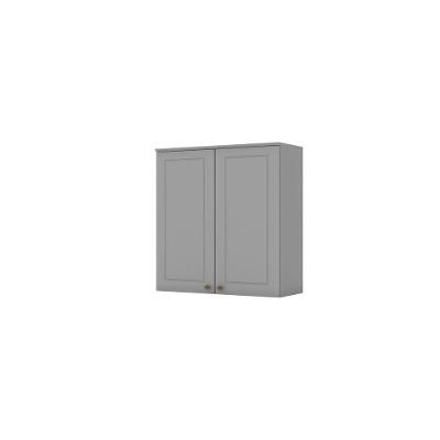 Armário Aéreo 2 Portas 80 Cm Amy Casa 812 Cinza
