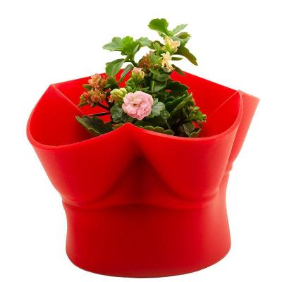 Cesto 2 Em 1 Silicone Flexível Multiuso Decoração Silikomart Cor:vermelho Vermelho