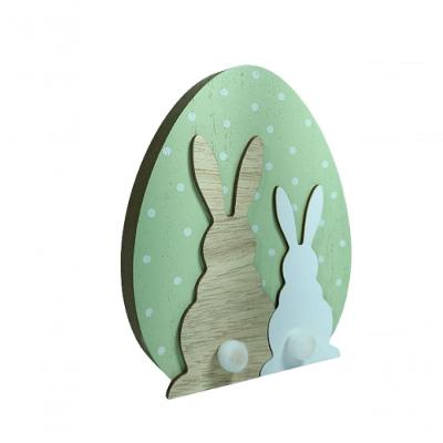 Ovo Decorativo De Madeira Verde 14cm - Md612