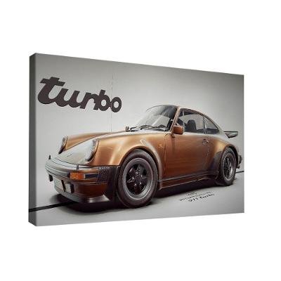 Quadro Porsche Gold 911 Turbo -- Br Artes