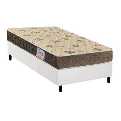 Cama Box Solteiro: Colchão Espuma Orthoflex D33/EP Anatômico Matera + Base CRC Suede White(88x188)