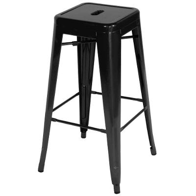 Banqueta Alta Iron Tolix - 76 Cm - Preto