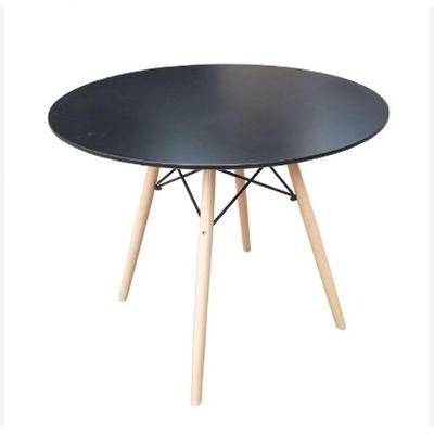 Mesa Jantar Cozinha Eames Eiffel Com Tampo Laminado 80 Cm - Preto