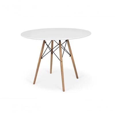Mesa Jantar Cozinha Eames Eiffel Com Tampo Laminado 80 Cm - Branco
