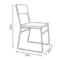 Kit 2 Cadeiras De Jantar Estofada Base Preto Veludo Preto - 5