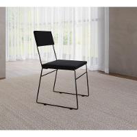 Kit 2 Cadeiras De Jantar Estofada Base Preto Veludo Preto - 1