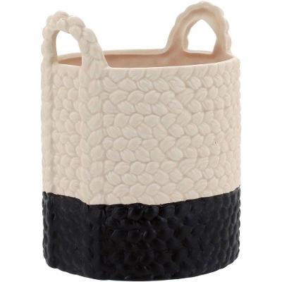 Cachepô 17X14X14Cm Cerâmica Branco