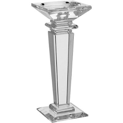 Castiçal 25X9X9Cm Vidro Transp