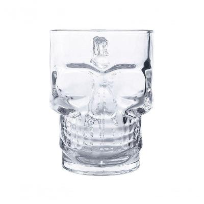 Caneca De Vidro 380 Ml Caveira Transparente Winth