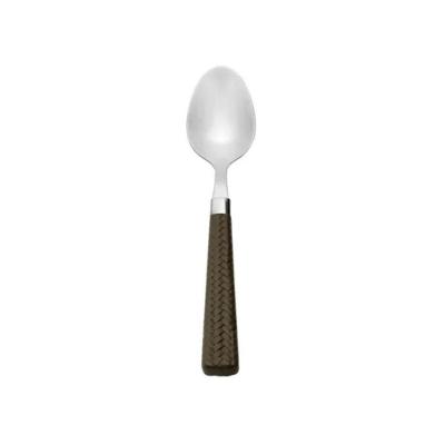Colher Para Mesa Rattan Prata Com Cabo Verde Mimo