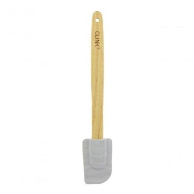 Espátula Em Silicone Mármore C/ Cabo Em Madeira 29x5cm Clink