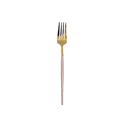 Garfo Slim Rosa E Dourado Home Design 22 Cm
