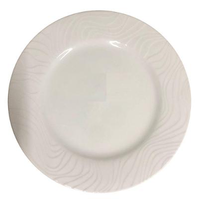 Prato Porcelana Raso 27cm Branco Luiza Schmidt