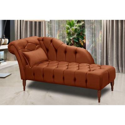 Divã Chaise Montreal Veludo 1,60cm Speciale Home Terracota