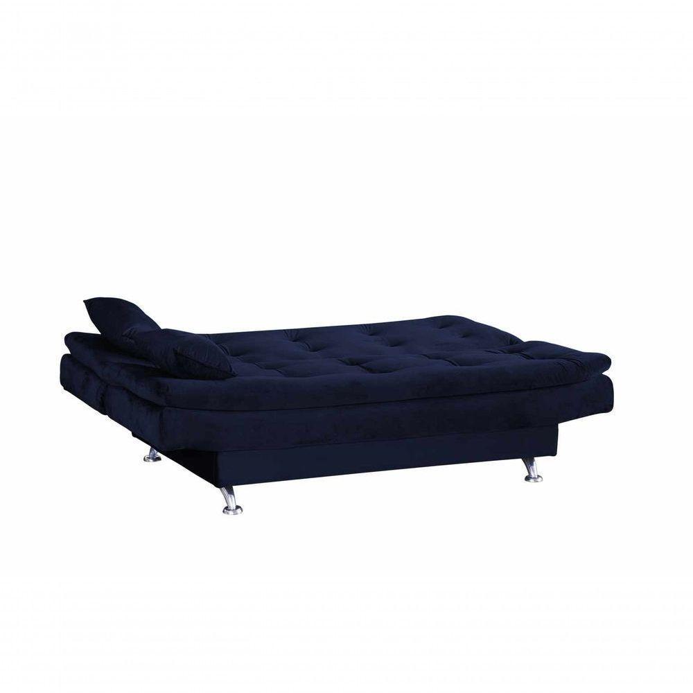 Sofa Cama Salome Veludo Azul Matrix - 4