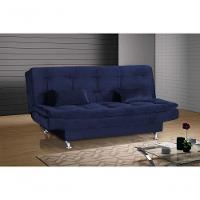 Sofa Cama Salome Veludo Azul Matrix - 3