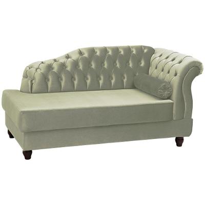 Recamier Diva Chaise Capitone 160 Cm Pes Mdf Gane Sl 940 Veludo Peer Sl 940