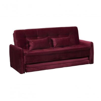 Sofá Cama Reclinável Com Cama Auxiliar Madalena - Vinho