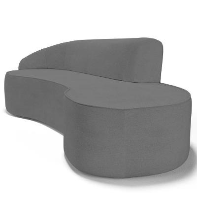 Sofá Living 3 Lugares 210Cm Braço Esquerdo Mozart D06 Linho Cinza Escuro - Mpozenato